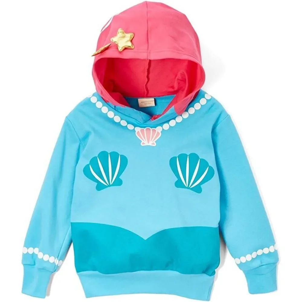 DOODLE PANTS Mermaid 3D Toddler Baby Girls Pullover Sweatshirt Hooded Top 18m